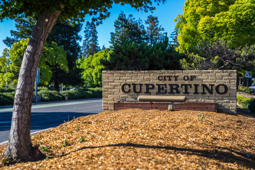 the sign for the City of Cupertino