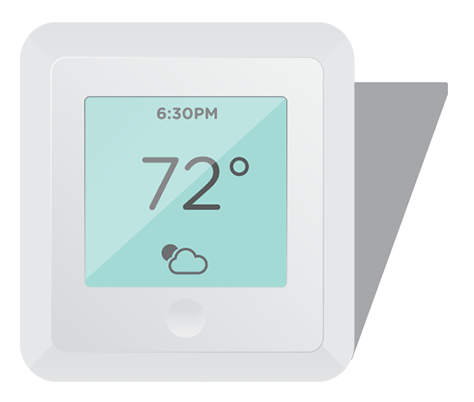Illustration of a smart thermostat