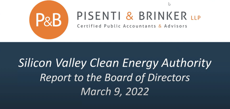 Silicon Valley Clean Energy Authority Report to the Board of Directors